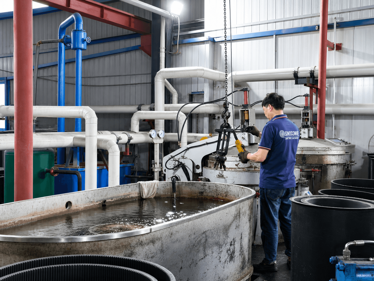 Transmission Belt Cooling & Finishing Process
