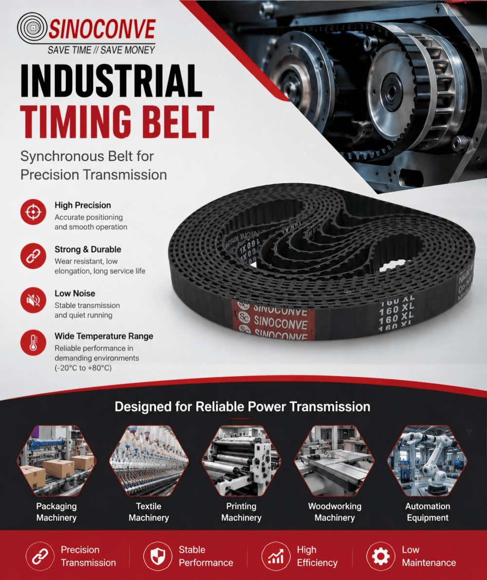 Industrial Timing Belt: Precision Drive for Machinery