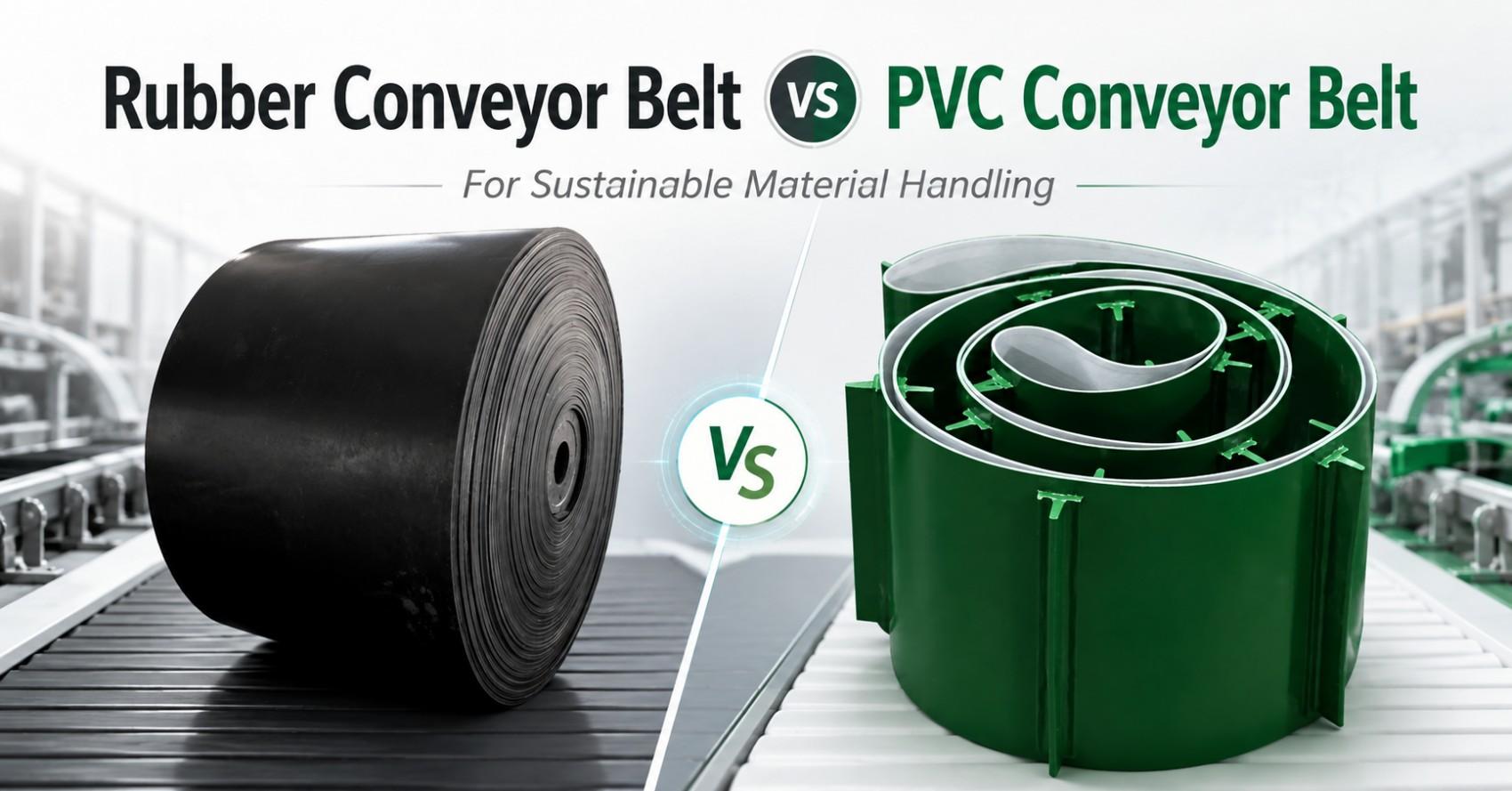 Rubber Conveyor Belt vs PVC Conveyor Belt for Sustainable Material Handling