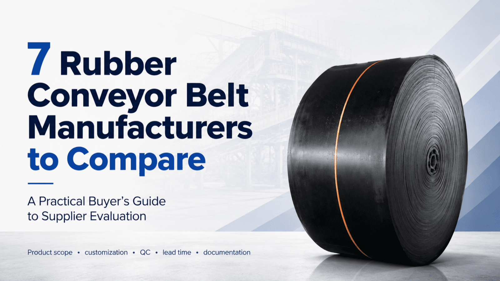 Rubber Conveyor Belt Manufacturers: 7 Global Suppliers Buyers Can Compare