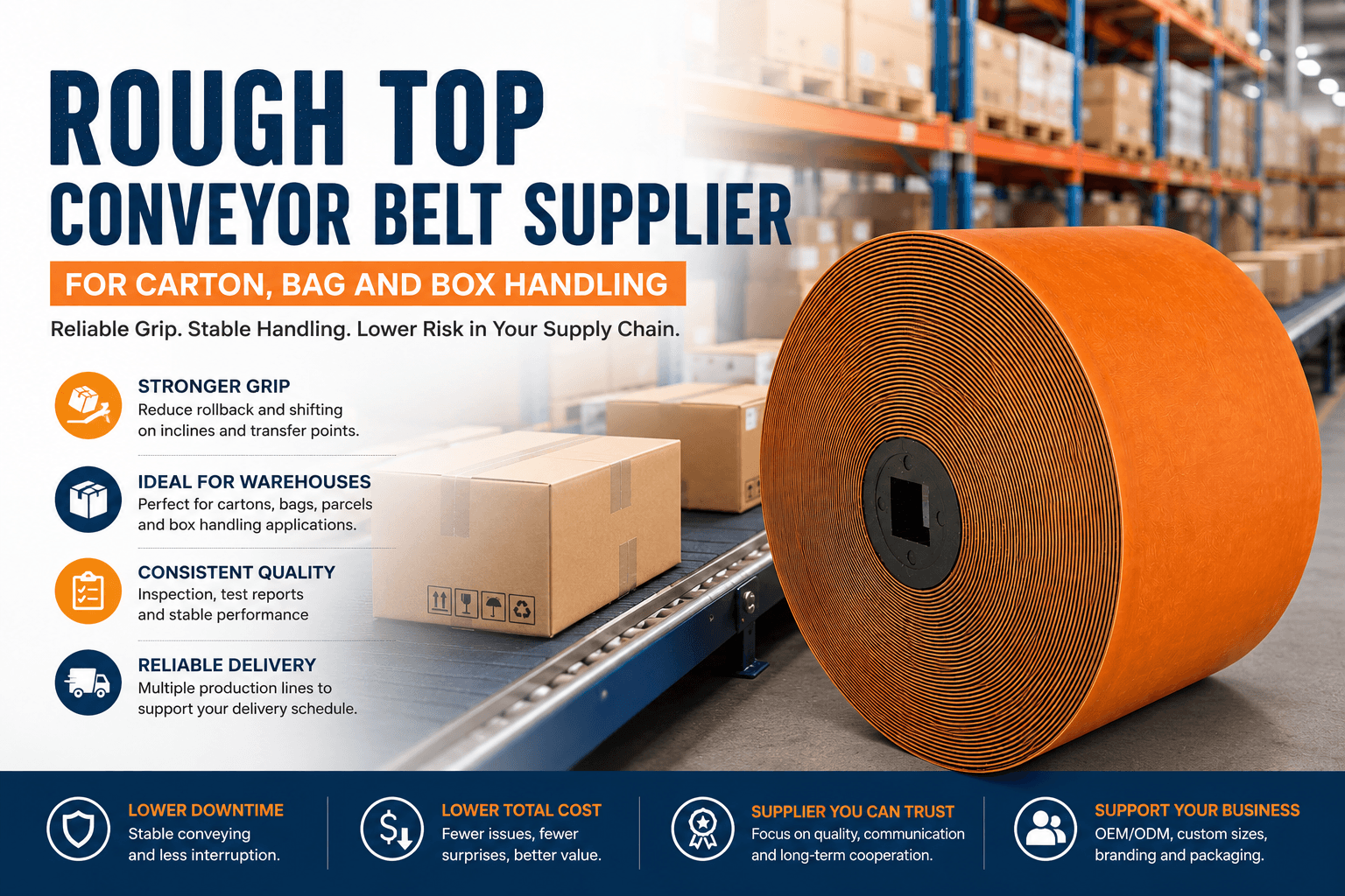 OEM PVC Conveyor Belt Manufacturer for Logistics Automation Equipment