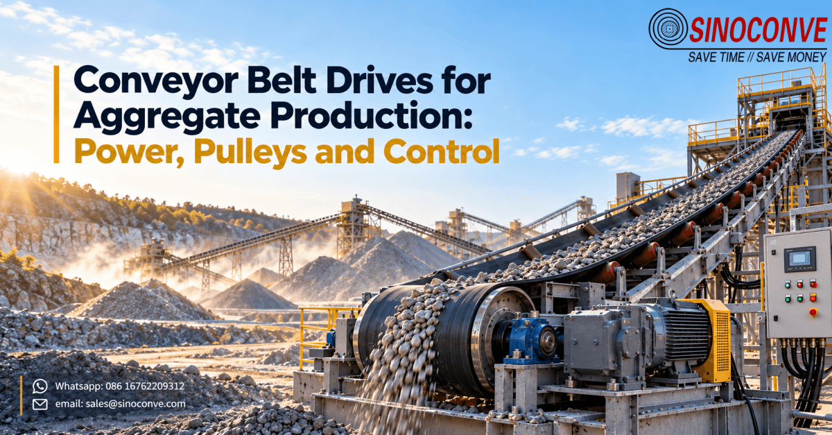 Conveyor Belt Drives for Aggregate Production: Power, Pulleys and Control