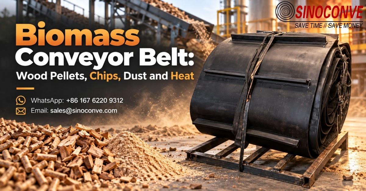 Biomass Conveyor Belt: Wood Pellets, Chips, Dust and Heat