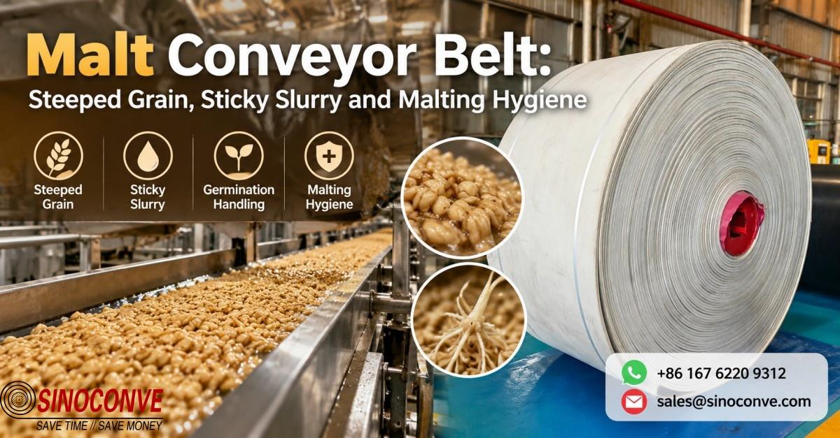 Malt Conveyor Belt: Steeped Grain, Sticky Slurry and Malting Hygiene